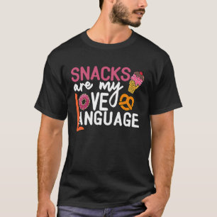 Snacks sind meine Liebe Language Retro Vintages Sp T-Shirt