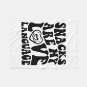 Snacks sind meine Liebe Sprache Kleinkind Funny Va Fleecedecke (Vorderseite (Horizontal))