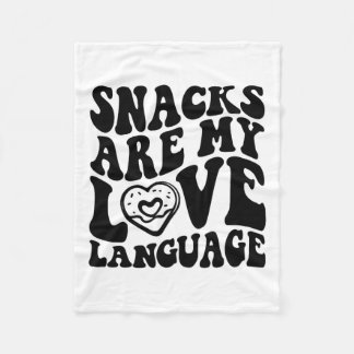Snacks sind meine Liebe Sprache Kleinkind Funny Va Fleecedecke