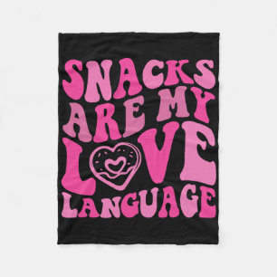Snacks sind meine Liebessprache Kleinkind Lustig V Fleecedecke