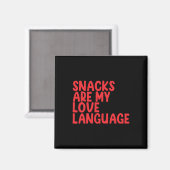 Snacks sind meine Liebessprache Kleinkind Valentin Magnet (Vorderseite/Rückseite)