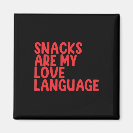Snacks sind meine Liebessprache Kleinkind Valentin Magnet (Vorne)