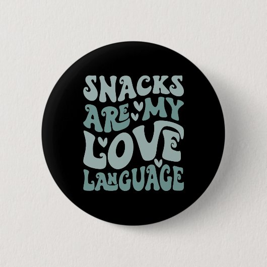 Snacks sind meine Liebessprache Valentinstag Kinde Button (Vorderseite)
