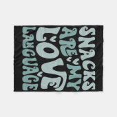 Snacks sind meine Liebessprache Valentinstag Kinde Fleecedecke (Vorderseite (Horizontal))
