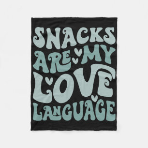 Snacks sind meine Liebessprache Valentinstag Kinde Fleecedecke