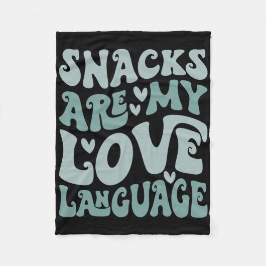 Snacks sind meine Liebessprache Valentinstag Kinde Fleecedecke (Vorderseite)