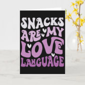 Snacks sind meine Liebessprache Valentinstag Kinde Karte (Gelbe Blume)