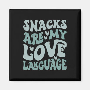 Snacks sind meine Liebessprache Valentinstag Kinde Magnet