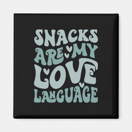 Snacks sind meine Liebessprache Valentinstag Kinde Magnet (Vorne)