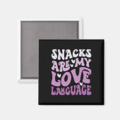 Snacks sind meine Liebessprache Valentinstag Kinde Magnet (Vorderseite/Rückseite)