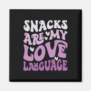 Snacks sind meine Liebessprache Valentinstag Kinde Magnet
