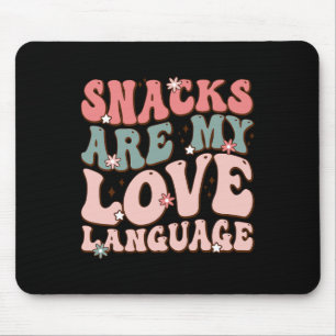 Snacks sind meine Liebessprache Valentinstag Kinde Mousepad