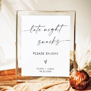Snacks zum Hochzeitsfeiern, Hochzeitsjause Bar Poster
