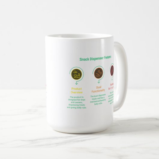 Snackspender & Bauchmassageexperte Lustiger Hundeb Kaffeetasse (VorderseiteRechts)