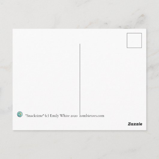 Snacktime Medusa Spaß Fantasy Postkarte (Rückseite)