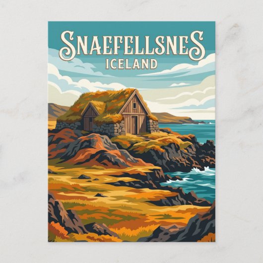 Snæfellsnes-Halbinsel Island Postkarte (Vorderseite)