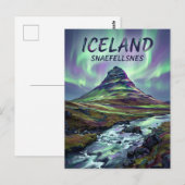 Snæfellsnes Island Postkarte (Vorne/Hinten)
