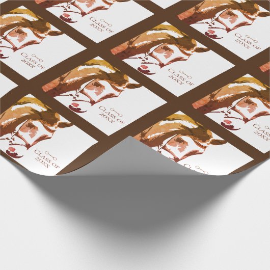 Snaffle-Bit in der Braunen Abschluss-Klasse Geschenkpapier (Ecke)