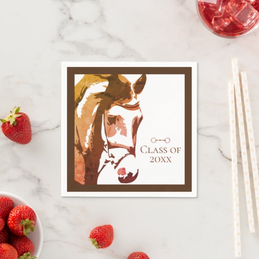 Snaffle-Bit in der Braunen Abschluss-Klasse Serviette (Beispiel)