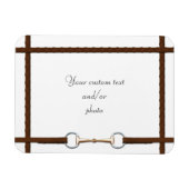 Snaffle-Bit & Laked Reins Custom Horse Foto Magnet (Horizontal)