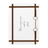 Snaffle-Bit & Laked Reins Custom Horse Foto Magnet (Vertikal)