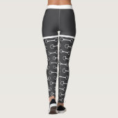 Snaffle Bits Gray and White Horse Leggings (Rückseite)