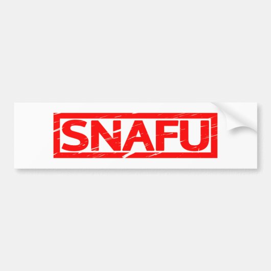 Snafu Briefmarke Autoaufkleber (Vorne)