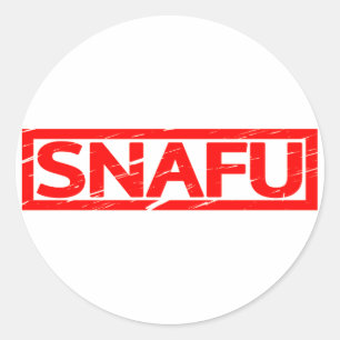Snafu Briefmarke Runder Aufkleber