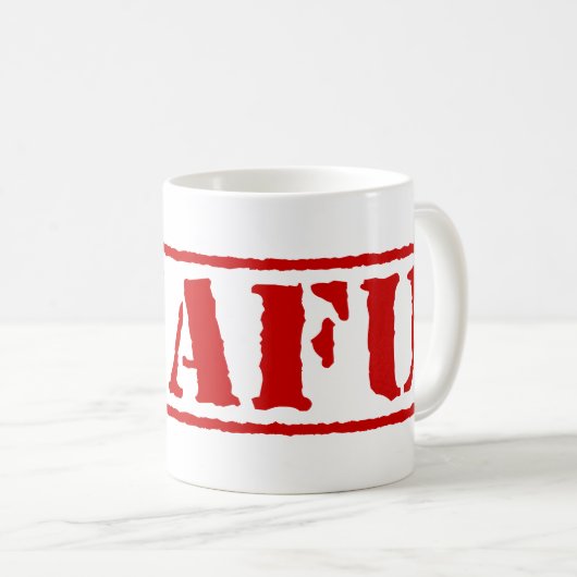 SNAFU KAFFEETASSE (VorderseiteRechts)