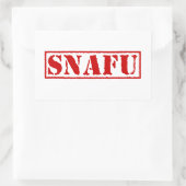 SNAFU RECHTECKIGER AUFKLEBER (Tasche)