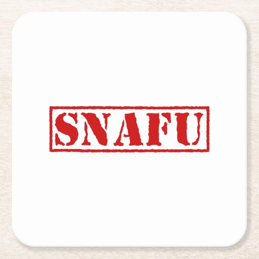 SNAFU RECHTECKIGER PAPPUNTERSETZER (Vorderseite)