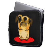 Snaggle Zahn-Mops Laptopschutzhülle (Vorderseite Links)