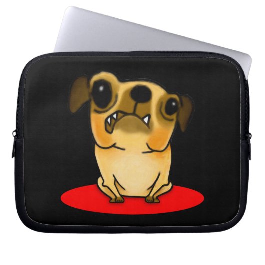 Snaggle Zahn-Mops Laptopschutzhülle (Vorderseite)