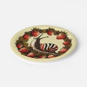 Snail and Strawberries Cotattcore Strawberry Pappteller (Schrägansicht)