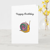 Snail Birthday Card Karte (Gelbe Blume)