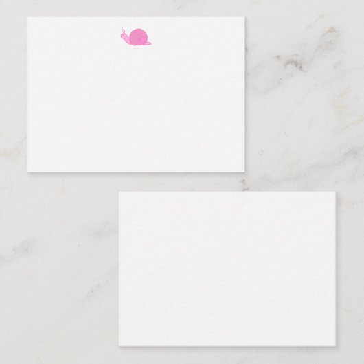 Snail Card | Persönliche Stationierung Mitteilungskarte (Vorne/Hinten)