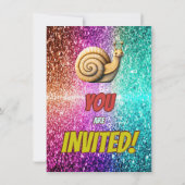 Snail Custom Charakter Geburtstag einladen Einladung (Rückseite)