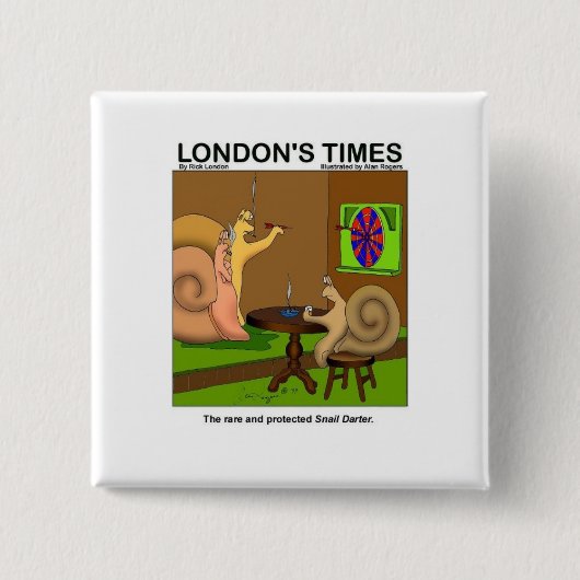 Snail Darter Funny Cartoon Geschenke & T-Shirts Button (Vorderseite)