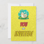 Snail Einzigartiger Personalisierter Geburtstag Ei Einladung (Rückseite)