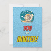 Snail Einzigartiger Personalisierter Geburtstag Ei Einladung (Rückseite)