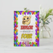 Snail Einzigartiger Personalisierter Geburtstag Ei Einladung (Stehend Vorderseite)