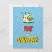 Snail Einzigartiger Personalisierter Geburtstag Ei Einladung (Rückseite)