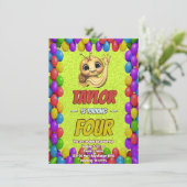 Snail Einzigartiger Personalisierter Geburtstag Ei Einladung (Stehend Vorderseite)