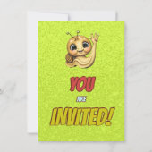 Snail Einzigartiger Personalisierter Geburtstag Ei Einladung (Rückseite)