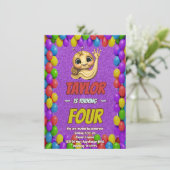 Snail Einzigartiger Personalisierter Geburtstag Ei Einladung (Stehend Vorderseite)