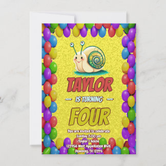 Snail Einzigartiger Personalisierter Geburtstag Ei Einladung