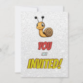 Snail Einzigartiger Personalisierter Geburtstag Ei Einladung (Rückseite)