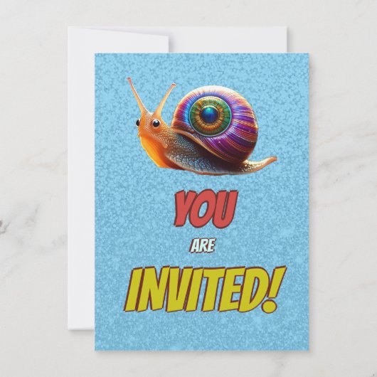 Snail Einzigartiger Personalisierter Geburtstag Ei Einladung (Rückseite)