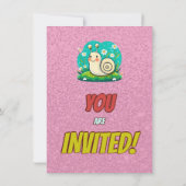 Snail Einzigartiger Personalisierter Geburtstag Ei Einladung (Rückseite)