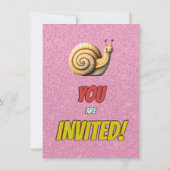Snail Einzigartiger Personalisierter Geburtstag Ei Einladung (Rückseite)